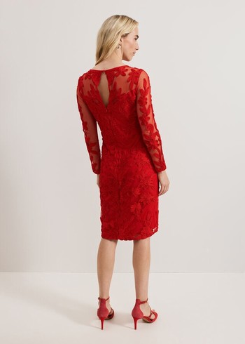 Phase Eight Navida Dress Red USA | 4251960-KP